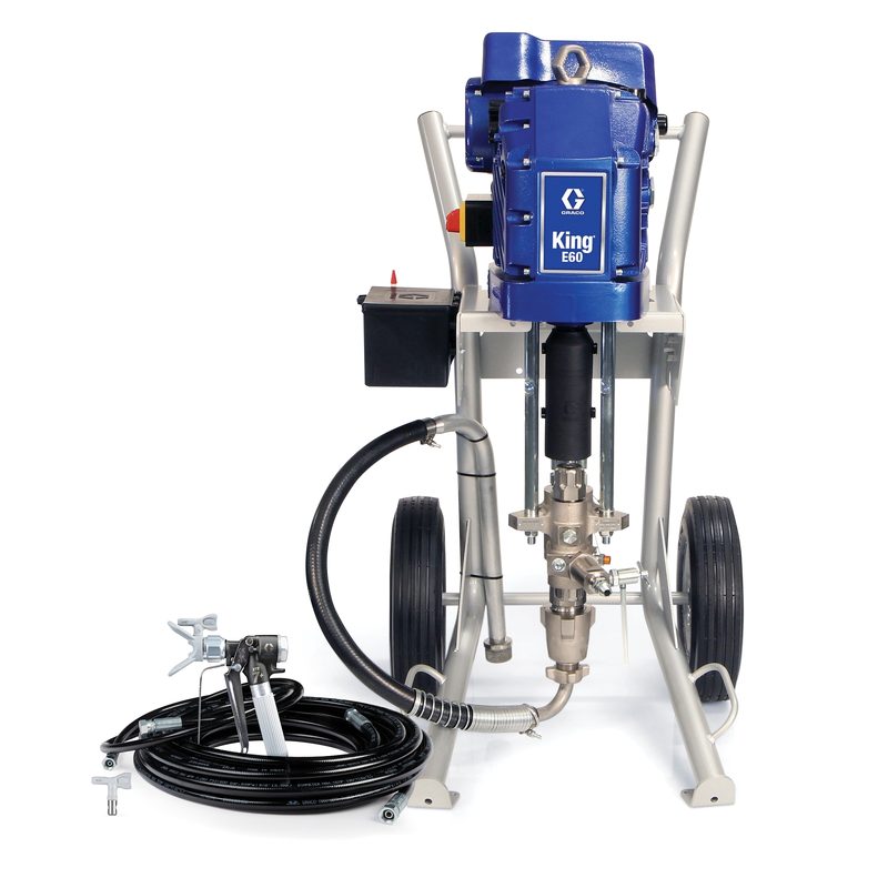 Graco King E60 Heavy Duty Cart Integrated Filter Gun Hose Whip Tip