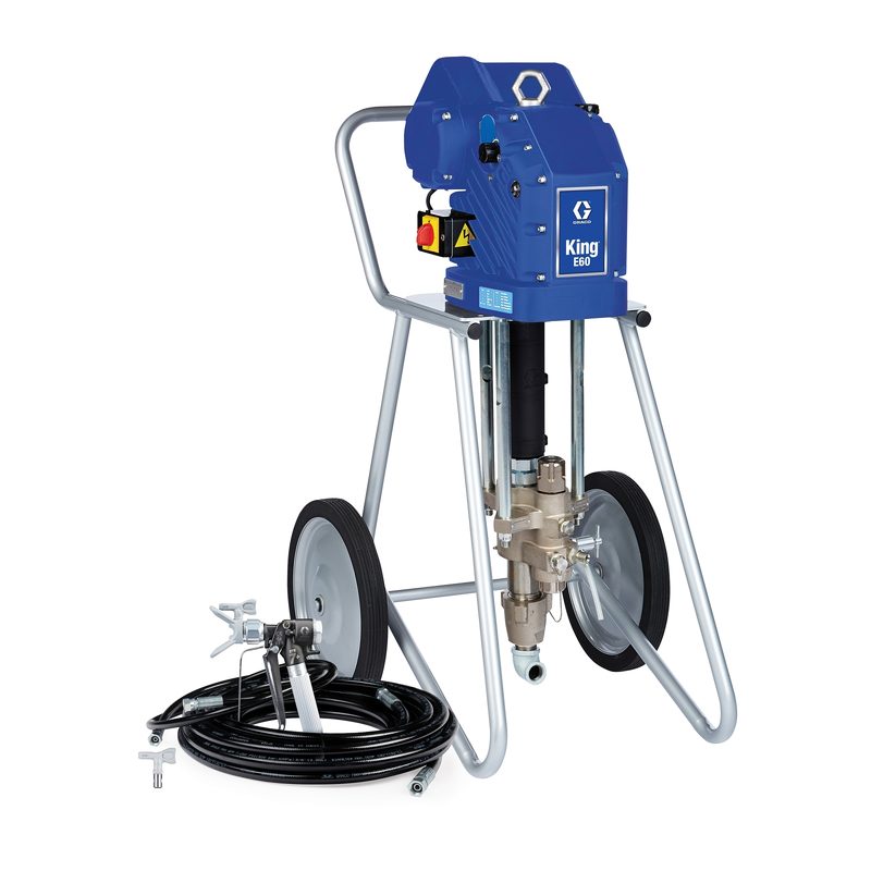 Graco King E60 Lightweight Cart Integrated Filter Gun Hose Whip Tip