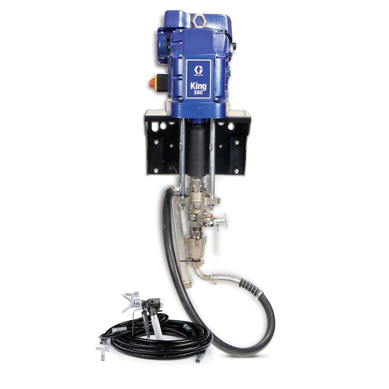 Graco King E60 Wall Mount Integrated Filter Gun Hose Whip Tip