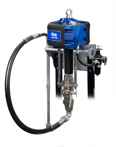 Graco King 70:1 Sprayer, Integrated Filter, Wall Mount, Air Controls, Siphon Kit, XTR-7+, 50 ft (15 m) Hose, 6 ft (1.8 m) Whip
