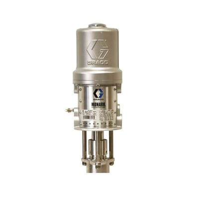 Graco Monark 5:1 Pneumatic 2-Ball Piston Pump, Carbon Steel
