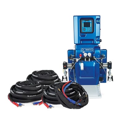 Graco Reactor 2 H-50 Proportioner Package, 300 ft Internal Heated Hose, 20 ft Whip, 20 kW, 230 V, 3 PH