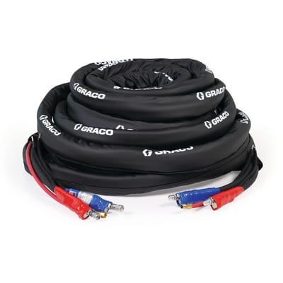Graco 100 ft x 3/8 in Internal Heated Hose, 2000 psi, without Cable, Xtreme-Wrap, Reactor 2