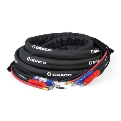 Graco 50 ft x 3/8 in Internal Heated Hose, 2000 psi, RTD, Xtreme-Wrap, Reactor 2