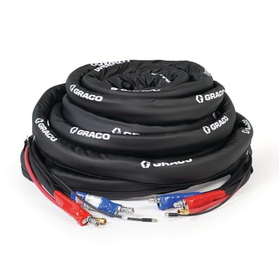 Graco 100 ft x 3/8 in Internal Heated Hose, 2000 psi, RTD, Xtreme-Wrap, Reactor 2