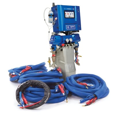 Graco Reactor 3 E-20 Pro Tier Spray Foam Proportioner Package, 200 ft External Heated Hose, 10 kW