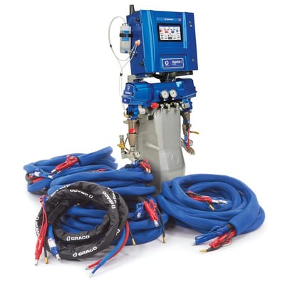 Graco Reactor 3 E-XP1 Elite Tier Polyurea Proportioner Package, 200 ft External Heated Hose, 10 kW