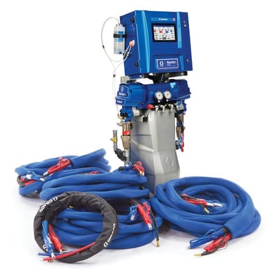 Graco Reactor 3 E-30 Standard Tier Spray Foam Proportioner Package, 200 ft External Heated Hose, 10 kW