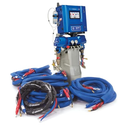 Graco Reactor 3 E-30 Elite Tier Spray Foam Proportioner Package, 200 ft External Heated Hose, 15 kW