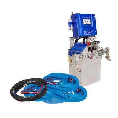 Graco Reactor 3 H-30 Pro Tier Spray Foam Proportioner Package, 200 ft External Heated Hose, 10 ft Xcelerator Whip Hose, 60 Hz