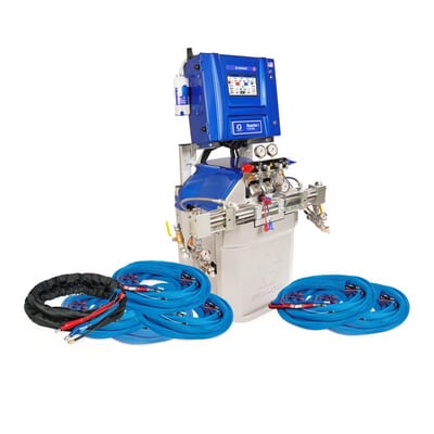 Graco Reactor 3 H-50 Elite Tier Spray Foam Proportioner Package, 300 ft External Heated Hose, 20 ft Xcelerator Whip Hose, 230V