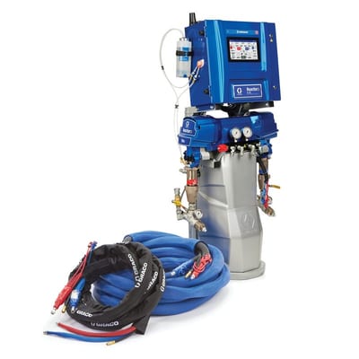 Graco Reactor 3 E-20 Elite Tier Spray Foam Proportioner Package, 50 ft External Heated Hose, 10 kW