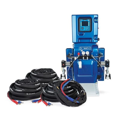 Graco Reactor 2 H-40 Proportioner Package, 300 ft Internal Heated Hose, 20 ft Whip, 20 kW, 400 V, 3 PH