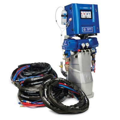 Graco Reactor 3 E-30 Standard Tier Spray Foam Proportioner Package, 200 ft Internal Heated Hose, 10 kW