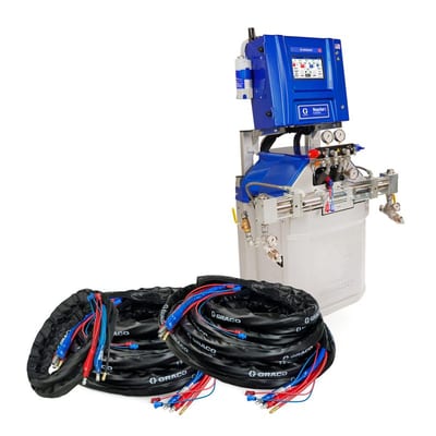 Graco Reactor 3 H-30 Pro Tier Spray Foam Proportioner Package, 200 ft Internal Heated Hose, 20 ft Xcelerator Whip Hose, 60 Hz