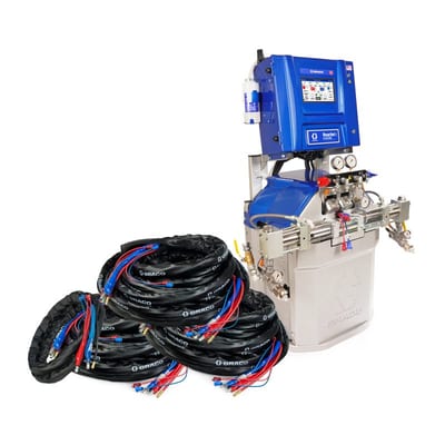 Graco Reactor 3 H-50 Elite Tier Spray Foam Proportioner Package, 300 ft Internal Heated Hose, 20 ft Xcelerator Whip Hose, 230V
