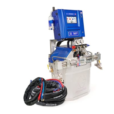Graco Reactor 3 H-XP2 Pro Tier Polyurea Proportioner Package, 50 ft Internal Heated Hose, 20 ft Xcelerator Whip Hose, 60 Hz