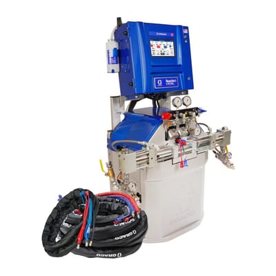 Graco Reactor 3 H-XP2 Elite Tier Polyurea Proportioner Package, 50 ft Internal Heated Hose, 20 ft Xcelerator Whip Hose, 60 Hz