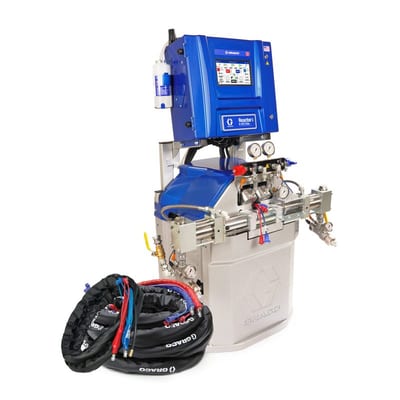 Graco Reactor 3 H-XP3 Elite Tier Polyurea Proportioner Package, 50 ft Internal Heated Hose, 20 ft Xcelerator Whip Hose, 230V