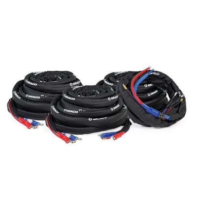Graco Package, 320 ft (100 ft + 100 ft + 100 ft + 20 ft whip) Internal Heated Hose, 2000 psi, without Cable, Xtreme-Wrap, Reactor 2