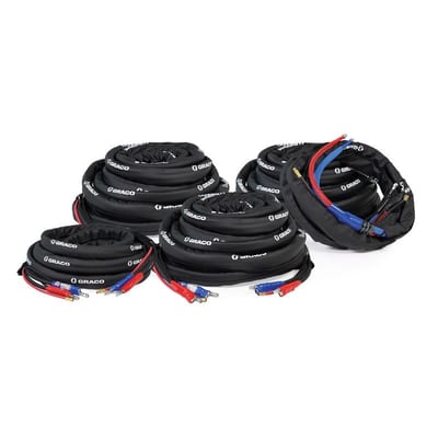 Graco Package, 370 ft (100 ft + 100 ft + 100 ft + 50 ft + 20 ft whip) Internal Heated Hose, 2000 psi, without Cable, Xtreme-Wrap, Reactor 2