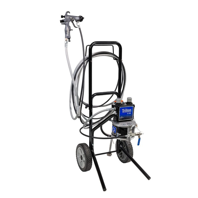Graco Triton 308 8.5 gpm aluminum spray package, cart mount, Stellair Conventional gun