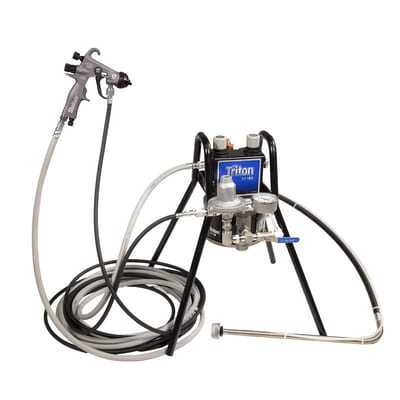 Graco Triton 308 8.5 gpm aluminum spray package, stand mount, Stellair Conventional gun