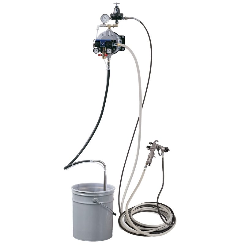 Graco Triton 308 8.5 gpm aluminum spray package, wall mount, Stellair Conventional gun