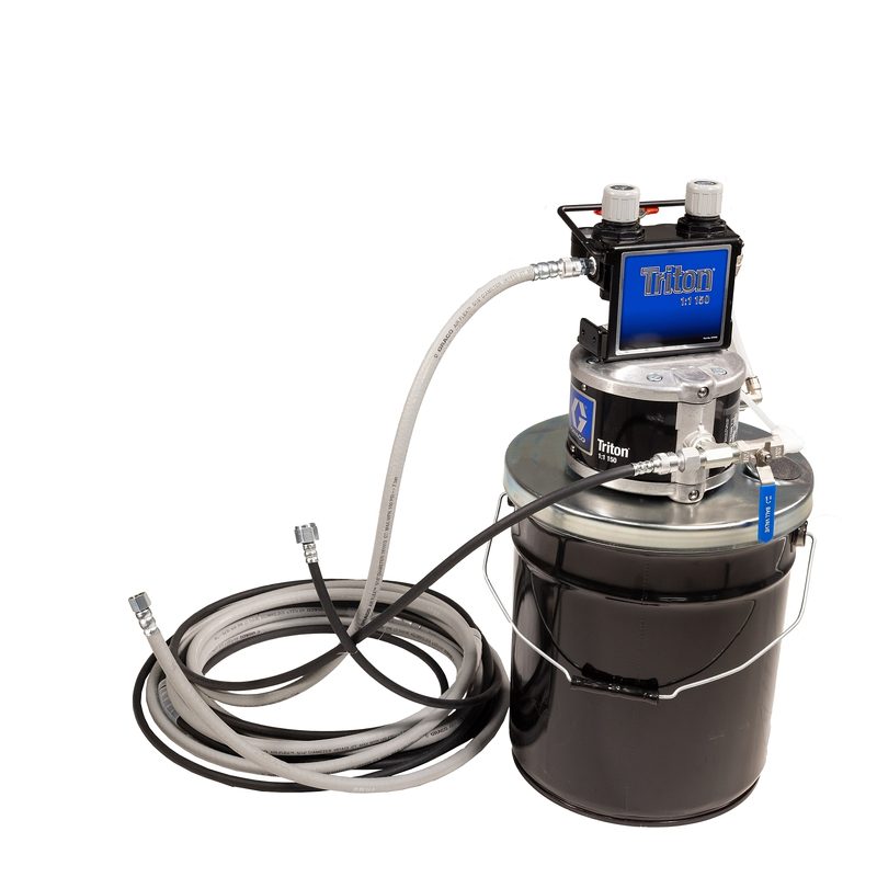 Graco Triton 308 8.5 gpm aluminum bare pump package, pail mount