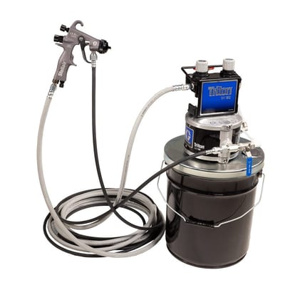 Graco Triton 308 8.5 gpm aluminum spray package, pail mount, AirPro Conventional gun