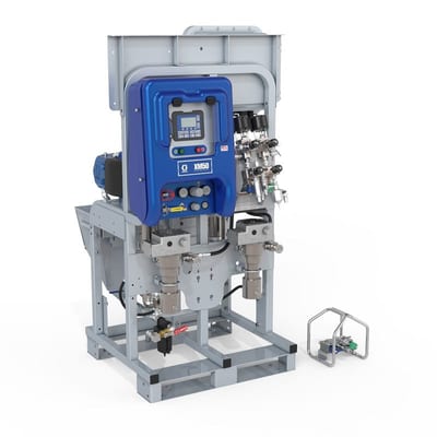 Graco XM70 System, 240V, Alternator Power, Expolsion Proof Viscon HF Heaters, Explosion Proof Junction Box, Hoppers, Remote Manifold