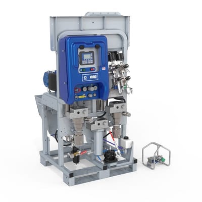 Graco XM70 System, 240V, Alternator Power, EX Viscon HF Heaters, EX Junction Box, Hoppers, Remote Manifold, Water Heated Hose Control