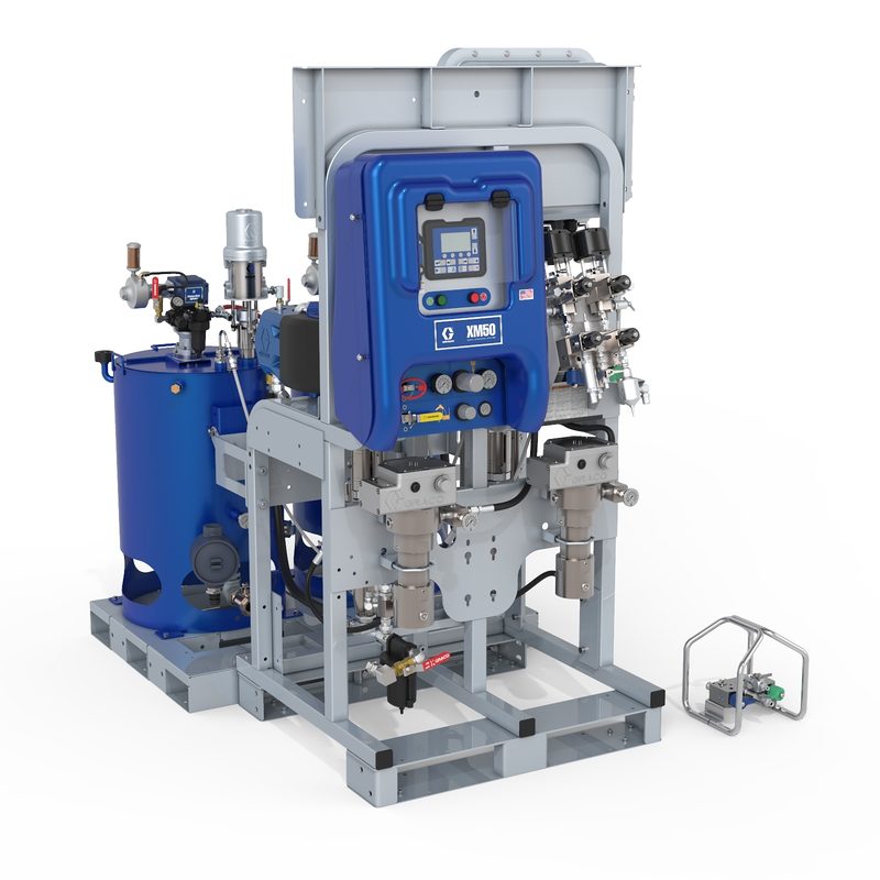 Graco XM70, 240V, Alternator Power, EX Viscon HF Heaters, Explosion Proof Junction Box, Heated Tanks, Agitators, Feed Pumps, Remote