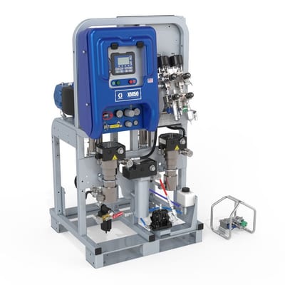 Graco XM70 Skid System, Non-Hazardous, with Water Jacketed Hose, 480V