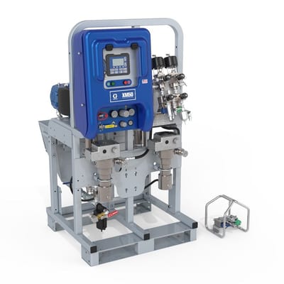 Graco XM70 System, 240V, Alternator Power, Explosion Proof Viscon HF Heaters, No Junction Box, Hoppers, Remote Manifold