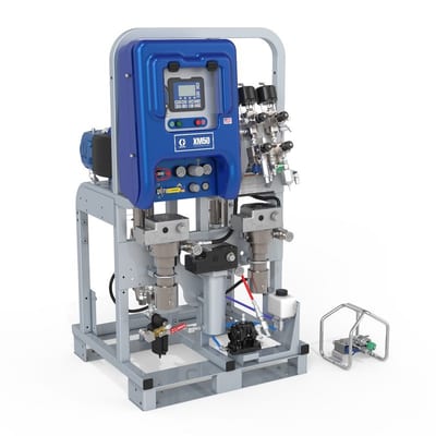 Graco XM50, 240V, Alternator Power, EX Viscon HF Heaters, No Junction Box, No Feed, Remote Manifold, Water Heated Hose Control