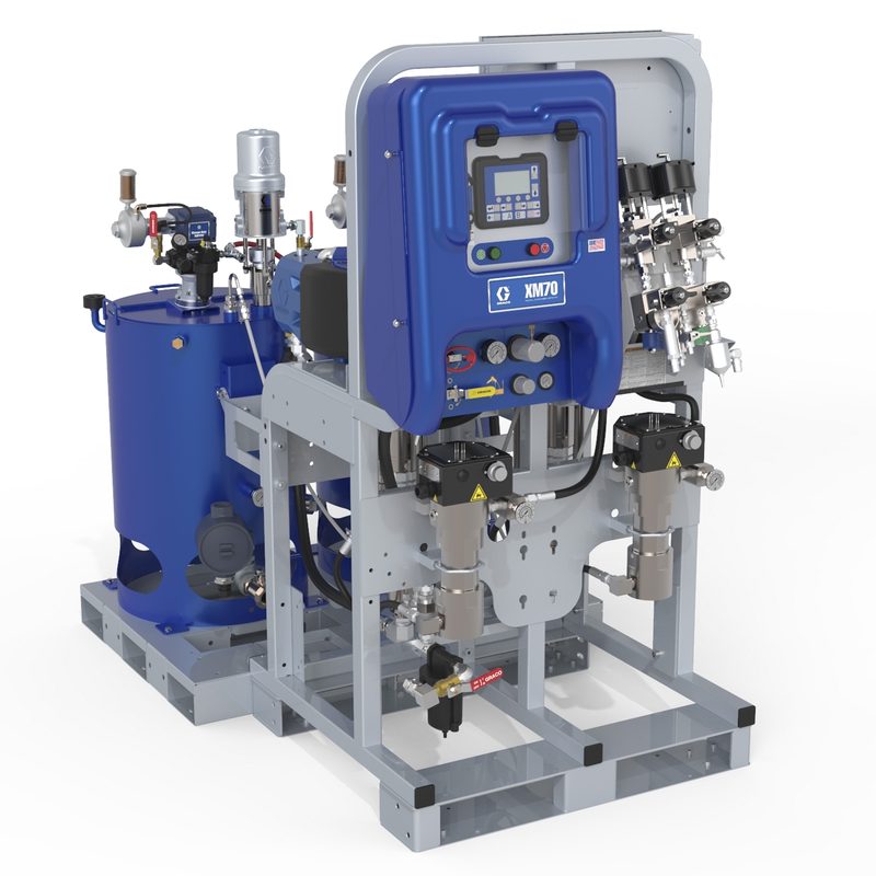 Graco XM70 Skid System, Non-Hazardous, with Electric Heated Hose, 480V