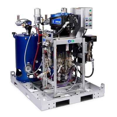 Graco XP70S-HF Skid System, Non-Hazardous, 1:1 with Water Jacketed Hose, 240V