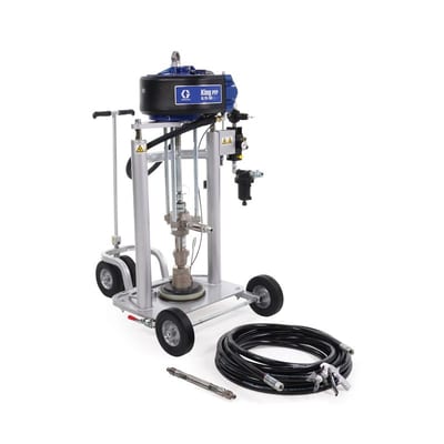 Graco King PFP XL70-180 Cart-Mounted Single-Component Sprayer with 75 ft (23 m) Spray Line, XHF Gun, and 429 Tip