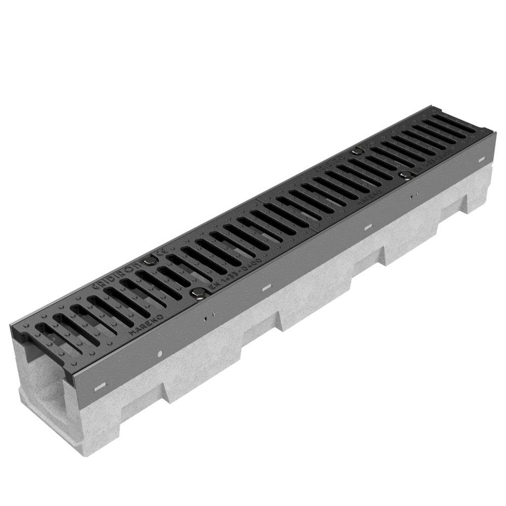 Gridiron Vibro R150 Drainage Channel - 1000mm, 166mm, 40TON