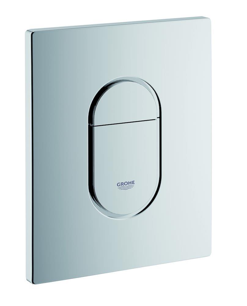 Grohe Arena Cosmopolitan Flush Plate Chrome-Plated, Dual-Flush, Pneumatic
