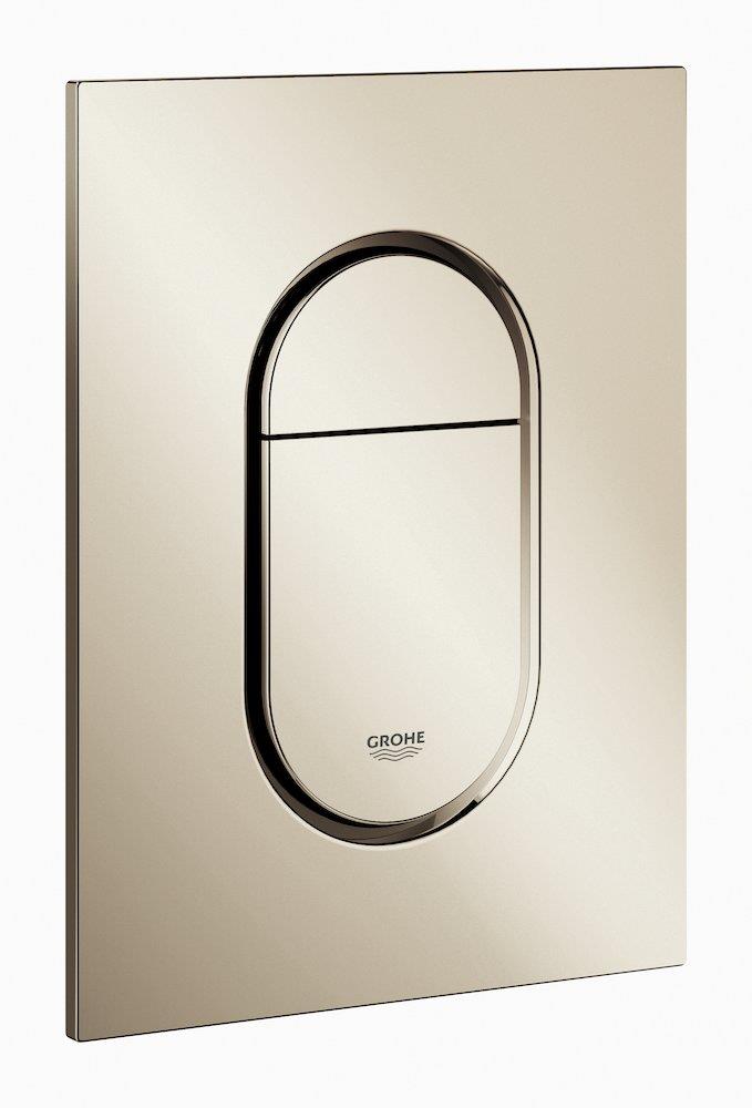Grohe Arena Cosmopolitan operating plate front polished nickel dual-flush pneumatic