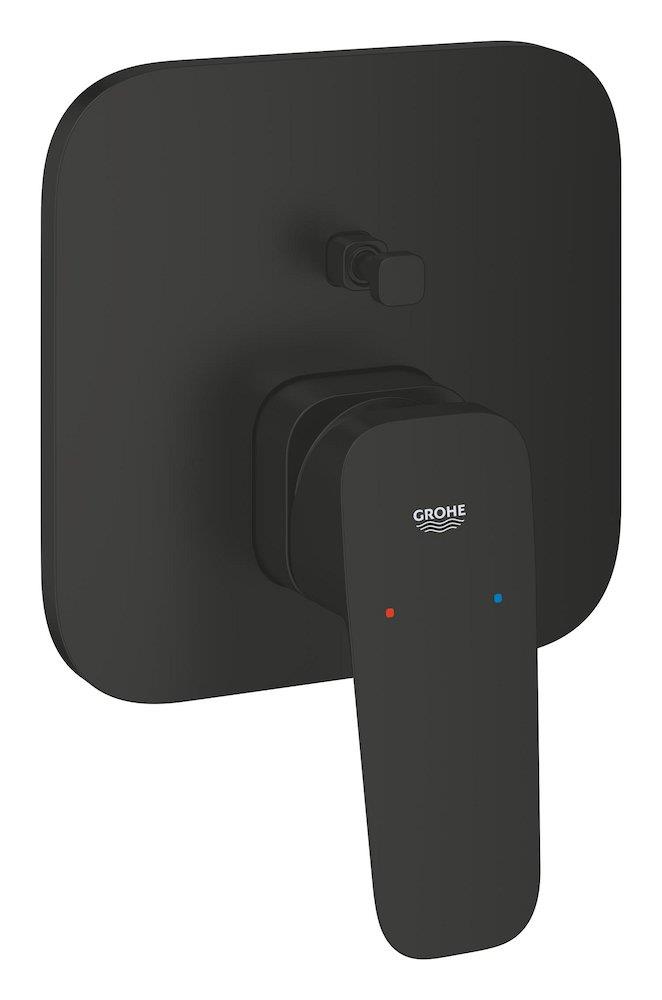 Grohe Cubeo Single-Handle Concealed Bath and Shower Mixer, Matte Black