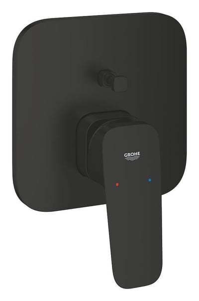 Grohe Cubeo Single-Handle Concealed Bath and Shower Mixer, Matte Black