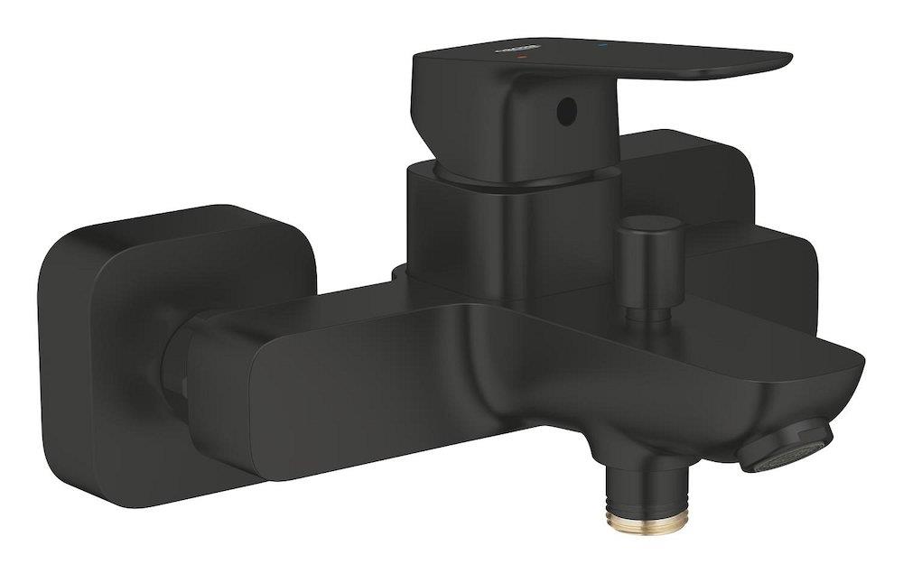 Grohe Cubeo Bath and Shower Mixer, Matte Black - Single-Handle with Spout