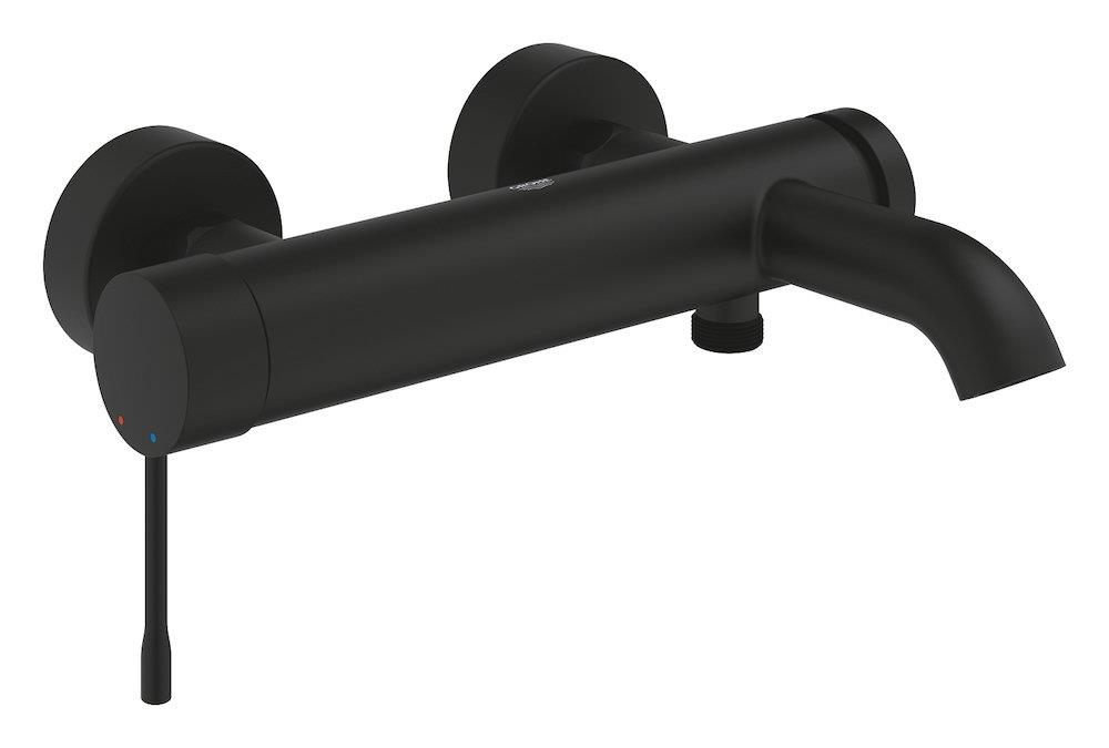 Grohe Essence Bath and Shower Mixer Phantom Black Matte Single-Handle