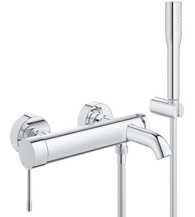Grohe Essence Bath and Shower Faucet with Hand Shower Set - Chrome-Plated, 1 Handle