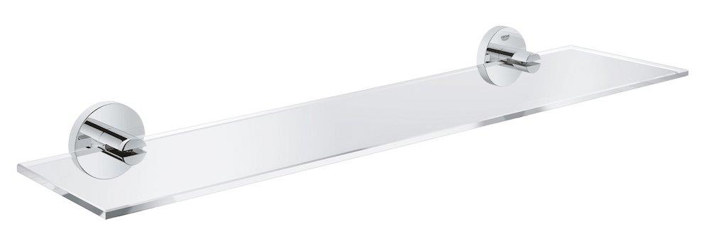 Grohe Essentials Glass Shelf, 380 x 145 mm, chrome-plated
