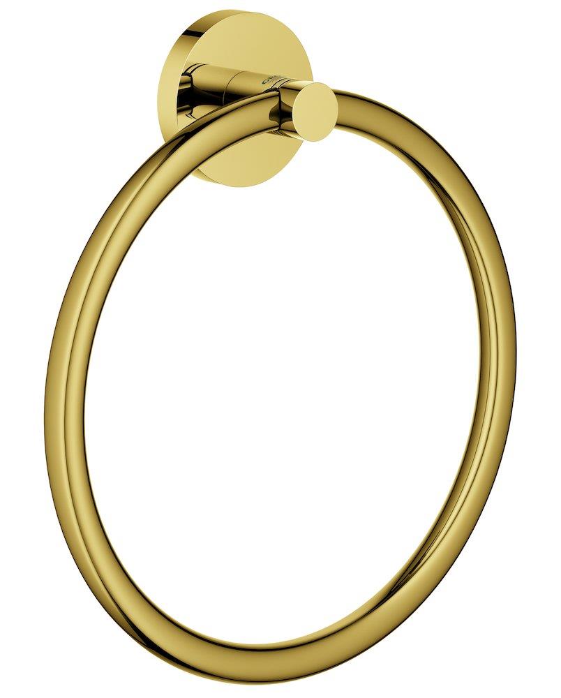 Grohe Essentials Towel ring cool sunrise - Single, 180mm, 44mm, brass, Metal, Polished