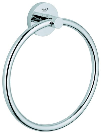 Grohe Essentials Towel ring - Single, 180mm, 44mm, Chrome-plated, Metal, Polished